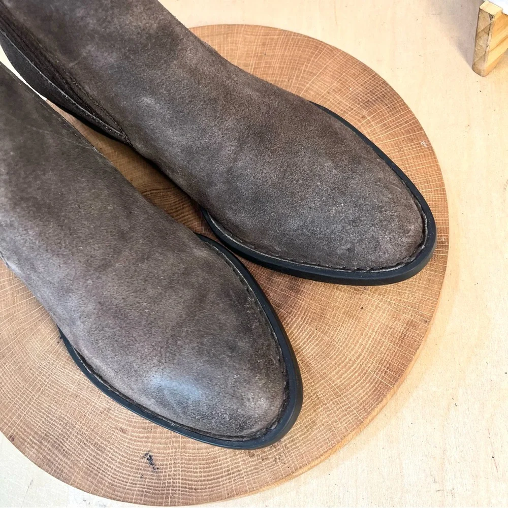 Born | Bebe Distressed Suede Ankle Boots Size 8.5 in Grey